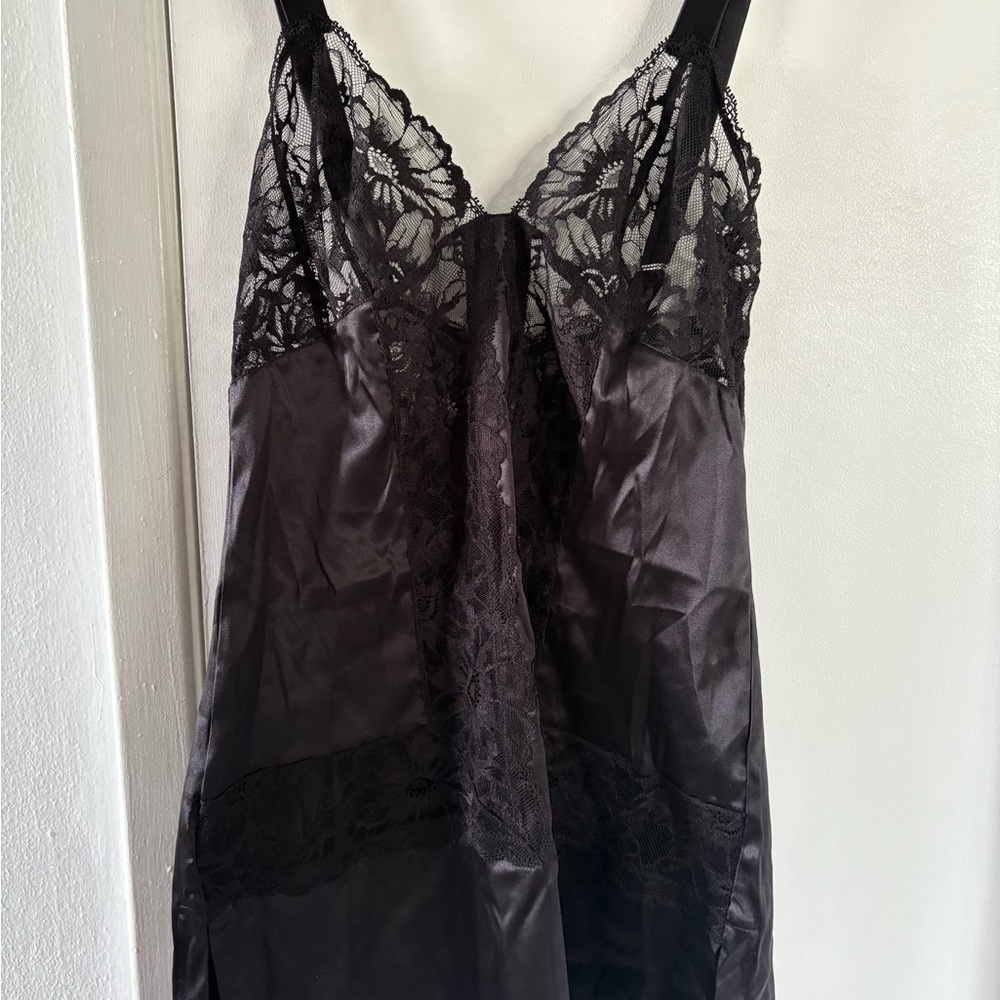 La Perla black silk lace slip small